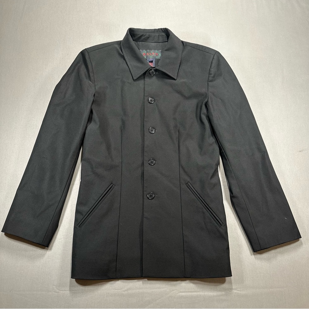 RALPH by Ralph Lauren Classic Button-Front Polo Collar Jacket - Womens Medium